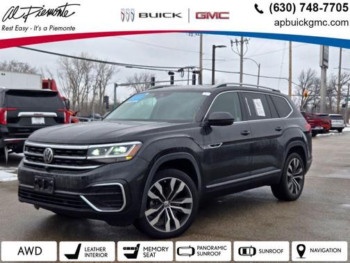 Deep Black Pearl 2022 Volkswagen Atlas 3.6L SEL Premium SUV