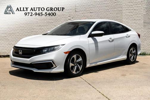 White 2021 Honda Civic LX