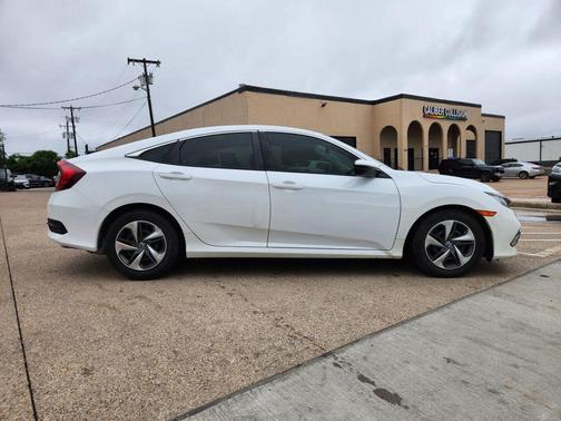 White 2021 Honda Civic LX