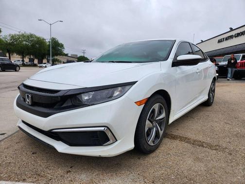 White 2021 Honda Civic LX