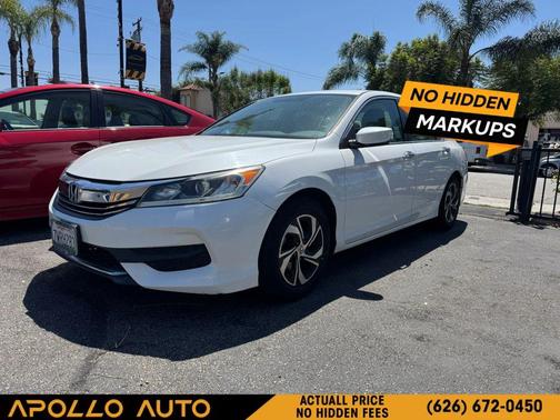 White 2017 Honda Accord LX