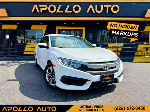 White 2018 Honda Civic LX