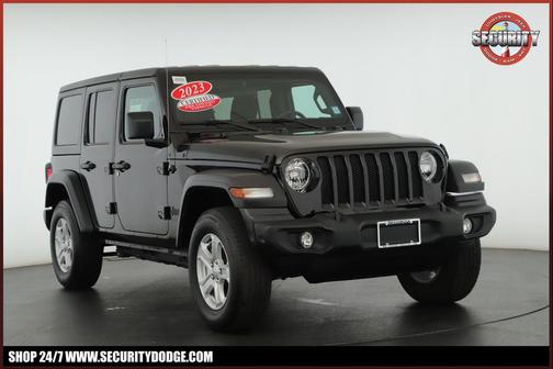 Black 2023 Jeep Wrangler Sport S
