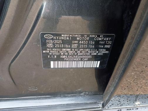 Portofino Gray 2025 Hyundai SONATA SEL