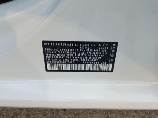 Pure White 2025 Volkswagen Jetta 1.5T S