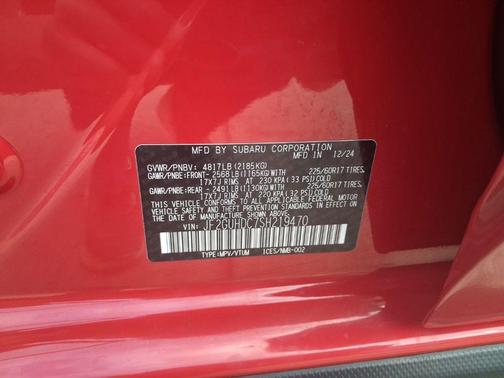 Pure Red 2025 Subaru Crosstrek Premium