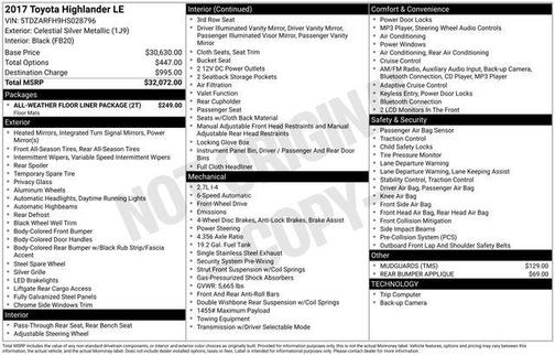 2017 Toyota Highlander LE