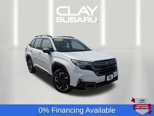 Crystal White Pearl 2025 Subaru Forester Hybrid Limited
