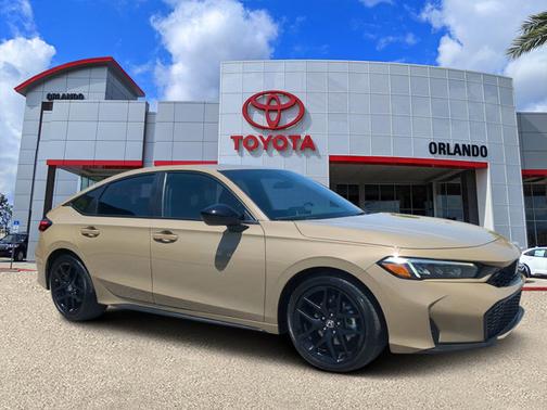 Beige 2025 Honda Civic Hybrid Sport