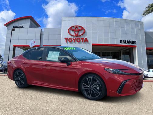 Supersonic Red/Midnight Black Metallic 2025 Toyota Camry XSE