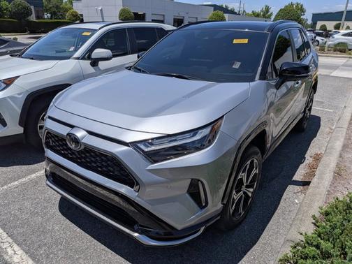 Silver Sky Metallic/Midnight Black Metallic 2025 Toyota RAV4 Plug-In Hybrid XSE