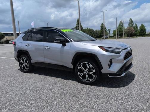 Silver Sky Metallic/Midnight Black Metallic 2025 Toyota RAV4 Plug-In Hybrid XSE