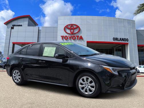 Midnight Black Metallic 2025 Toyota Corolla Hybrid LE