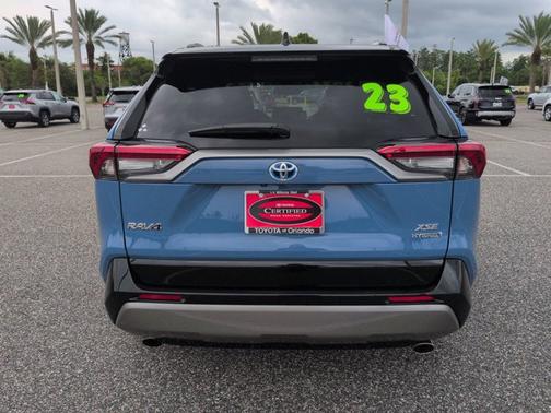 Cavalry Blue/Midnight Black Metallic 2023 Toyota RAV4 Hybrid XSE