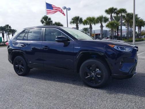 Blue Print/Midnight Black Metallic 2021 Toyota RAV4 Hybrid XSE
