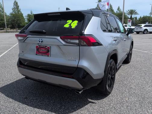 Silver Sky Metallic/Midnight Black Metallic 2024 Toyota RAV4 Hybrid XSE