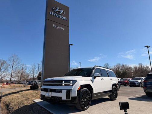 Serenity White 2025 Hyundai SANTA FE Calligraphy