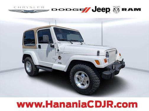 White 2000 Jeep Wrangler Sahara