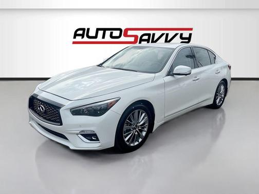 Majestic White 2023 INFINITI Q50 3.0t LUXE