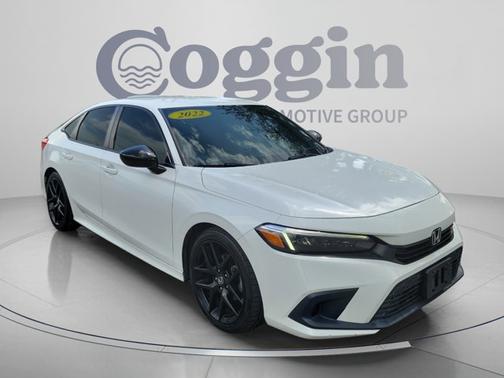 Platinum White Pearl 2022 Honda Civic SPORT