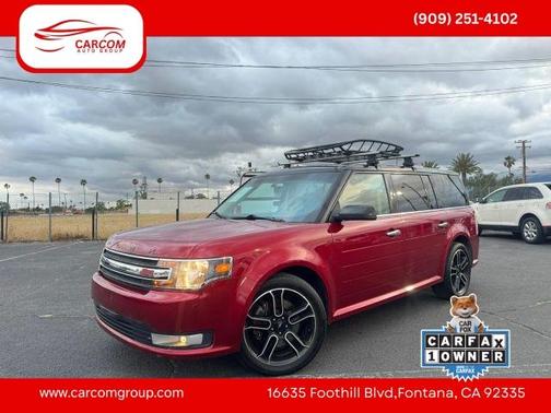 Red 2015 Ford Flex SEL