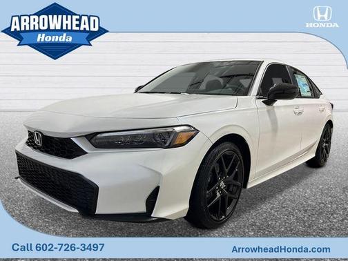 Platinum White Pearl 2026 Honda Civic Hybrid Sport Sedan