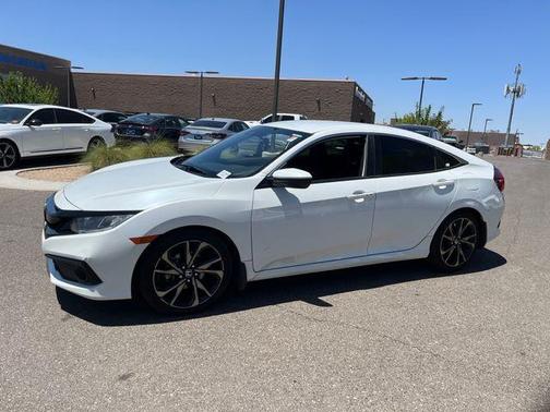 Platinum White Pearl 2020 Honda Civic Sport