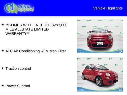 Rosso 2012 FIAT 500 Sport