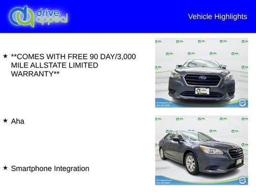 Carbide Gray Metallic 2017 Subaru Legacy 2.5i