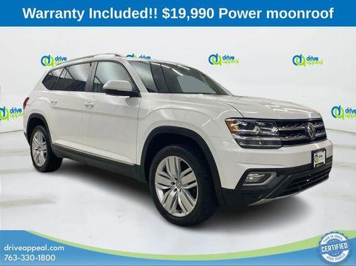 Pure White 2019 Volkswagen Atlas 3.6L SEL