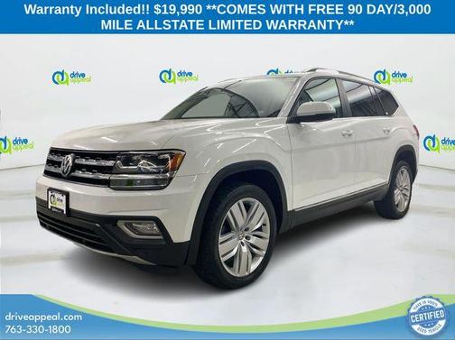 Pure White 2019 Volkswagen Atlas 3.6L SEL