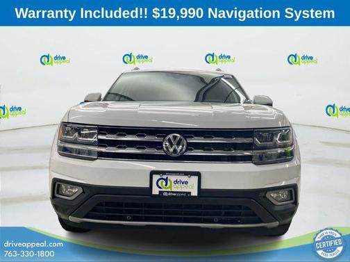 Pure White 2019 Volkswagen Atlas 3.6L SEL