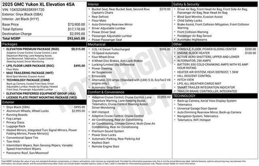 2025 GMC Yukon XL 4WD Elevation