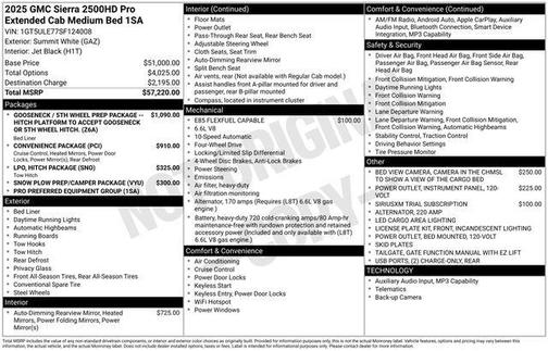 Summit White 2025 GMC Sierra 2500 Pro