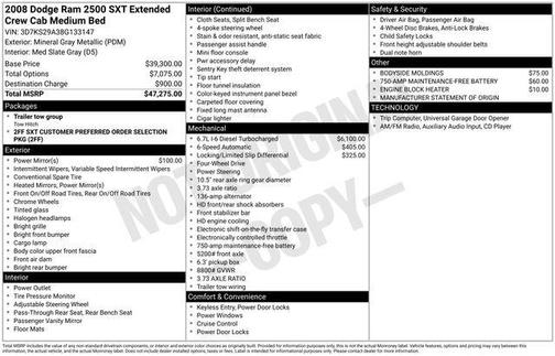 2008 Dodge Ram 2500 SLT Mega Cab