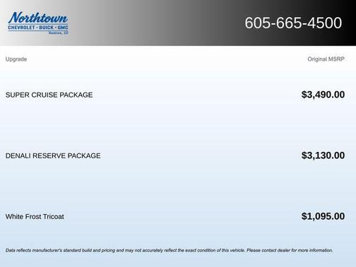 White Frost Tricoat 2024 GMC Acadia Denali