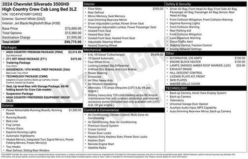 Summit White 2024 Chevrolet Silverado 3500 High Country