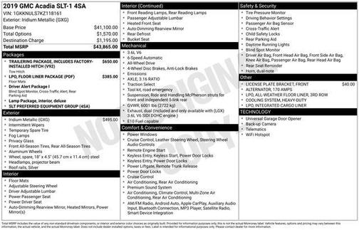 2019 GMC Acadia SLT-1