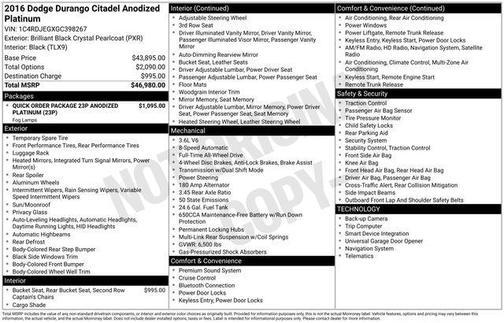 2016 Dodge Durango Citadel