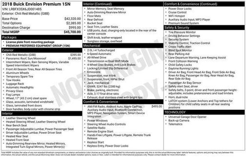 2018 Buick Envision Premium I