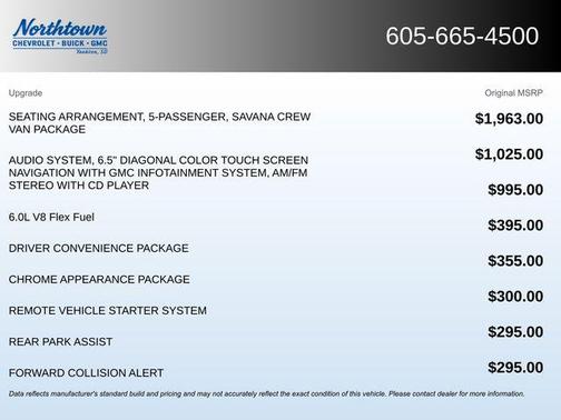 2019 GMC Savana 2500 Work Van