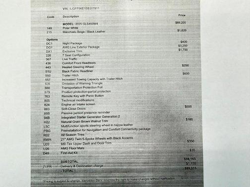2025 Mercedes-Benz GLS 450 4MATIC
