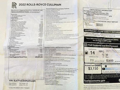 2022 Rolls-Royce Cullinan Sport Utility