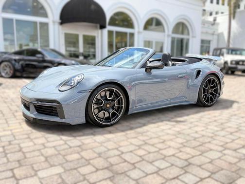 Arctic Grey 2023 Porsche 911 Turbo S Cabriolet