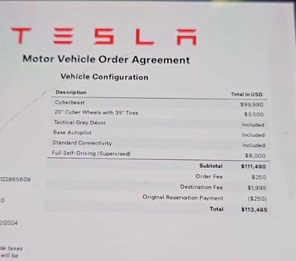 2024 Tesla Cybertruck Cyberbeast