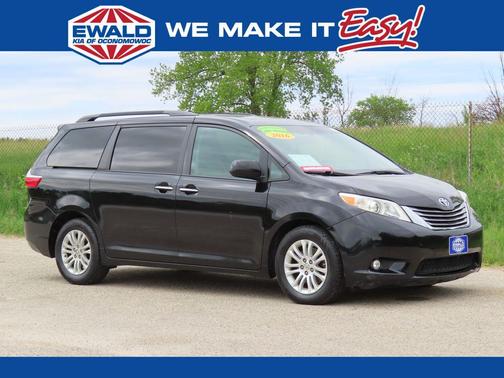 Midnight Black Metallic 2016 Toyota Sienna XLE