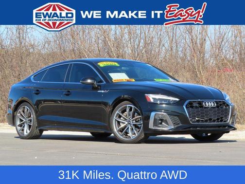 Mythos Black Metallic 2023 Audi A5 Sportback 45 S Line Premium Plus