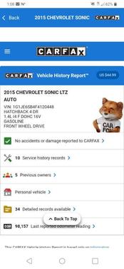 2015 Chevrolet Sonic LTZ