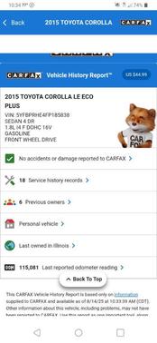 2015 Toyota Corolla LE Plus