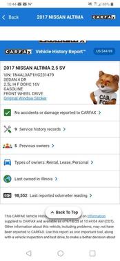 2017 Nissan Altima 2.5 SV